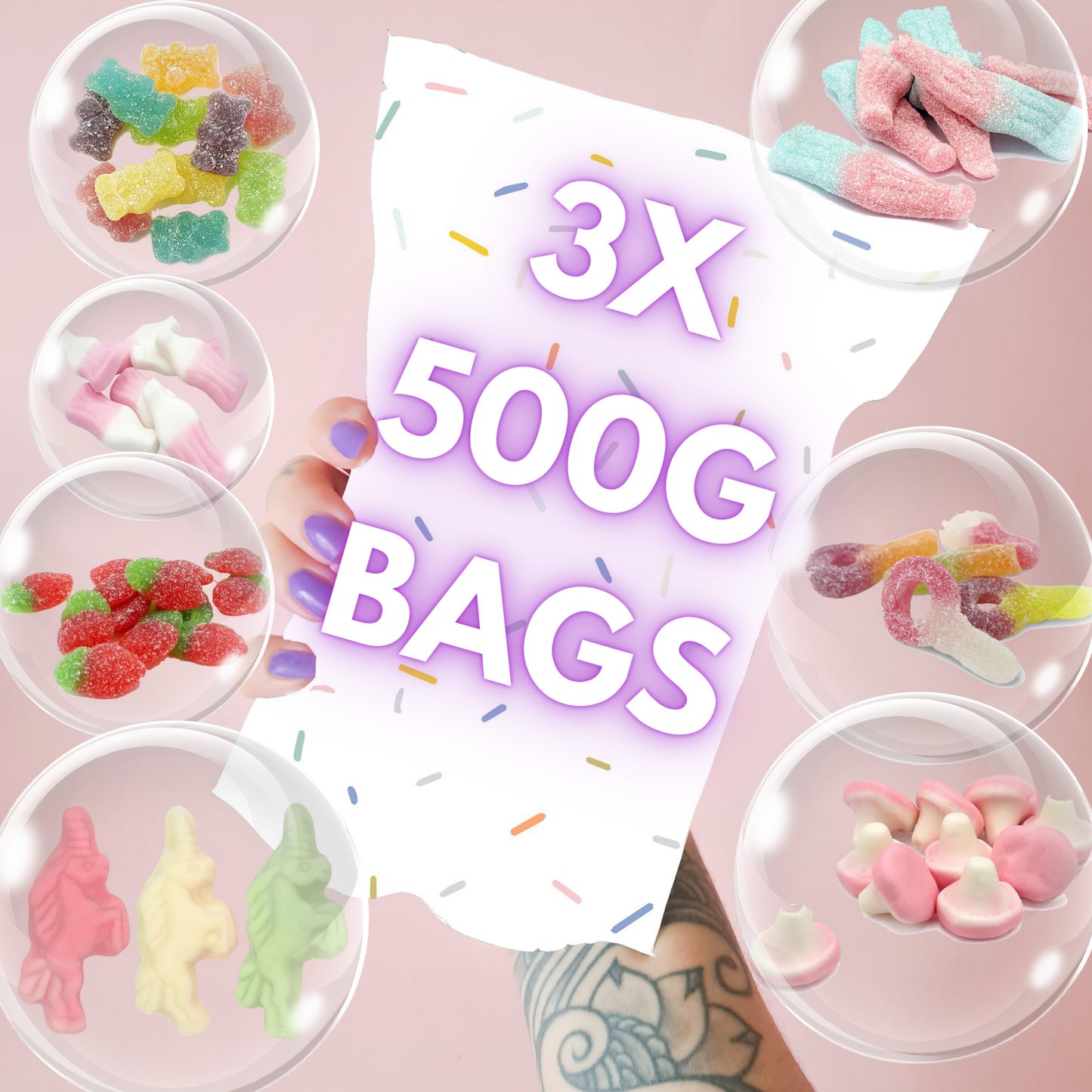 3x RANDOM 500g BAGS
