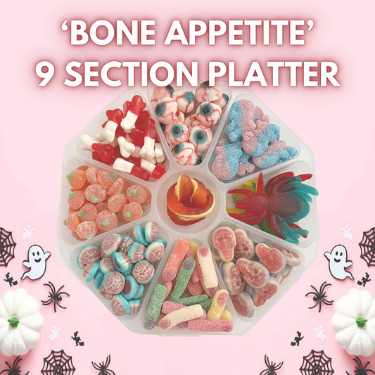 ' BONE APPETITE' 9 section Halloween platter