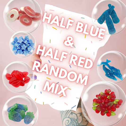1/2 BLUE & 1/2 RED MIX